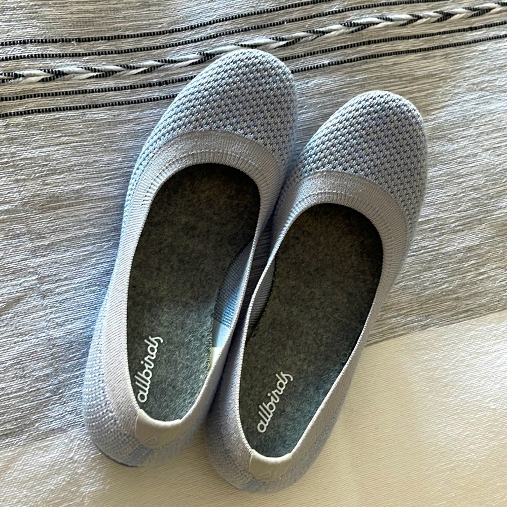 Allbirds Wool Flat Tree Breezers Light Blue Size 5.5. Like New!!